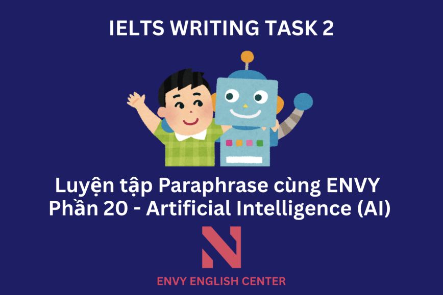 IELTS Writing Task 2: Luyện tập Paraphrase cùng ENVY (Phần 20 - Chủ đề Artificial Intelligence - AI)