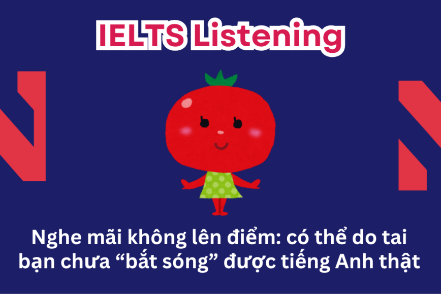 Nghe mãi không lên điểm: có thể do tai bạn chưa “bắt sóng” được tiếng Anh thật