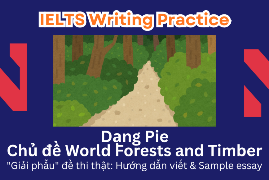 IELTS Writing Practice: "Giải phẫu" đề thi thật - Dạng bài Pie Charts - Chủ đề World Forests and Timber