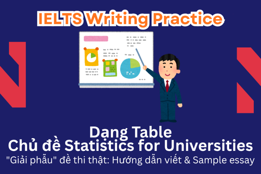 IELTS Writing Practice: "Giải phẫu" đề thi thật - Dạng bài Table - Chủ đề Statistics for Universities