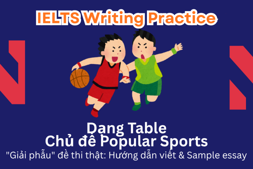 IELTS Writing Practice: "Giải phẫu" đề thi thật – Dạng bài Table – Chủ đề Popular Sports