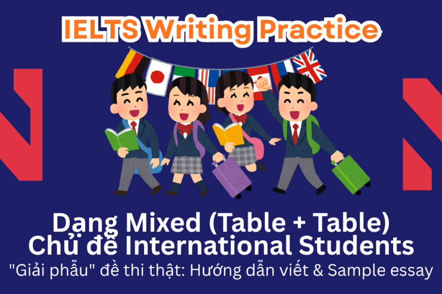 IELTS Writing Practice: "Giải phẫu" đề thi thật – Dạng bài Tables – Chủ đề International Students