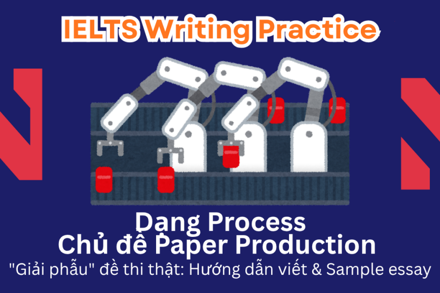 IELTS Writing Practice: "Giải phẫu" đề thi thật – Dạng bài Process – Chủ đề Paper Production