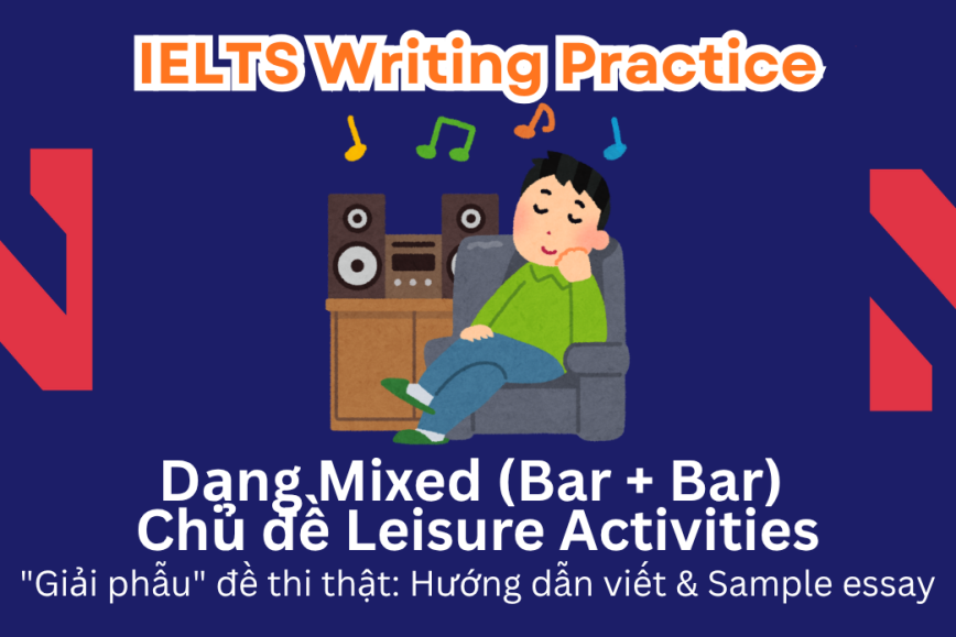 IELTS Writing Practice: "Giải phẫu" đề thi thật – Dạng bài Bar Charts – Chủ đề Leisure Activities in New Zealand