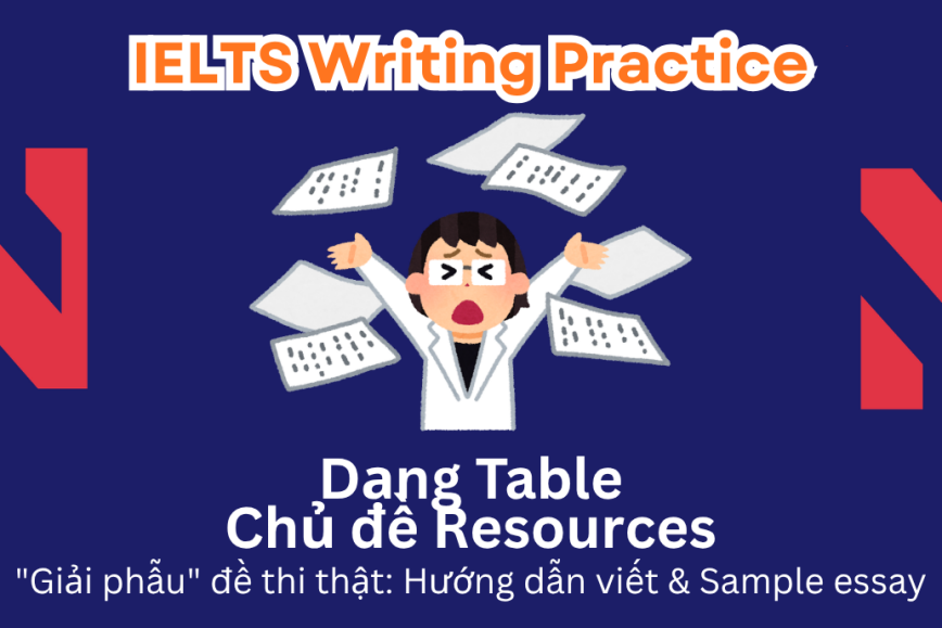 IELTS Writing Practice: "Giải phẫu" đề thi thật – Dạng bài Tables – Chủ đề College Resources